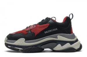 Balenciaga Triple S Black Red Grey Sneakers Reps
