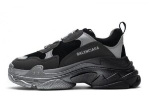 Balenciaga Triple S Black Grey Silver Sneakers Reps