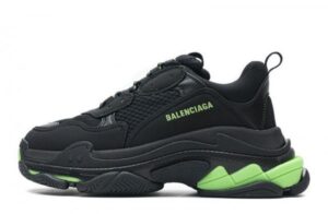 Balenciaga Triple S Black Green Sneakers Reps