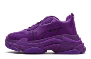 Balenciaga Triple S Letter Plum Red Sneakers Reps