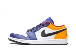 Air Jordan 1 Low White Deep Royal Yellow Reps