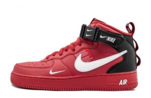 Air Force 1 Mid Overbranding University Red